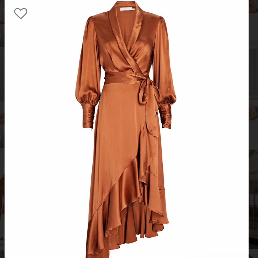 Zimmermann silk midi wrap dress